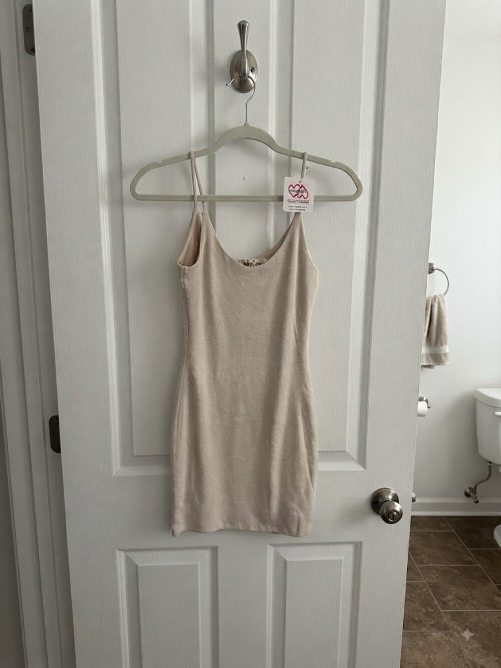 Women's Light Cream Mini Dress- Size Medium - Picture 2 of 5